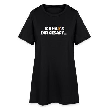 Ich habs dir ja gesagt Bitcoin Crypto - Frauen T-Shirt-Kleid - Schwarz - Vorne