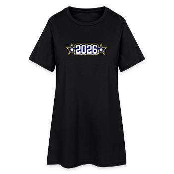Année 2026 - Robe T-shirt Femme - noir - Devant