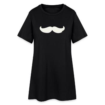 Conception du contraste de la moustache - Robe T-shirt Femme - noir - Devant