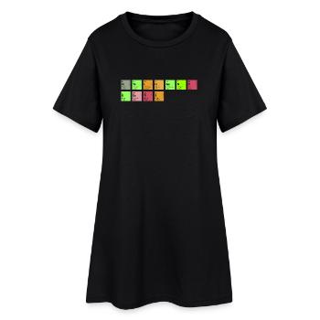 shirt_intelligenzbestie_pixel - Women’s T-Shirt Dress - black - Front