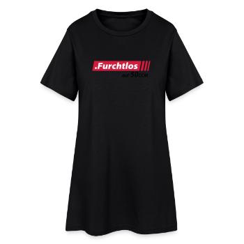 Furchtlos auf 50ccm Stolzer Mofa- und Mopedfahrer - Frauen T-Shirt-Kleid - Schwarz - Vorne