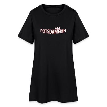 POTSDAMERIN - Frauen T-Shirt-Kleid - Schwarz - Vorne