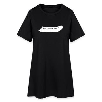 Schlauchboot Rettung Sport Vektor - Frauen T-Shirt-Kleid - Schwarz - Vorne