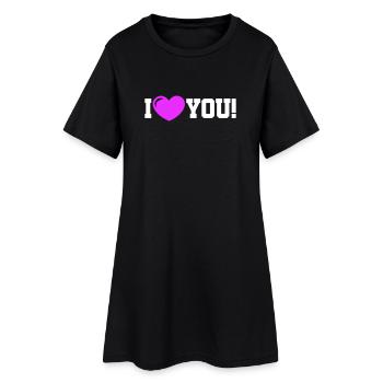I love you - Ich Liebe Dich - Women’s T-Shirt Dress - black - Front