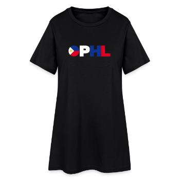 Philippines - Robe T-shirt Femme - noir - Devant
