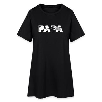 Papa Dart Master Joueur de Fléchettes Silhouette Drôle - Robe T-shirt Femme - noir - Devant