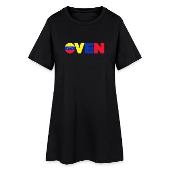 Venezuela - Frauen T-Shirt-Kleid - Schwarz - Vorne