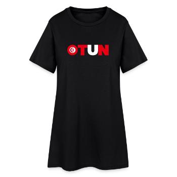 Tunisie - Robe T-shirt Femme - noir - Devant