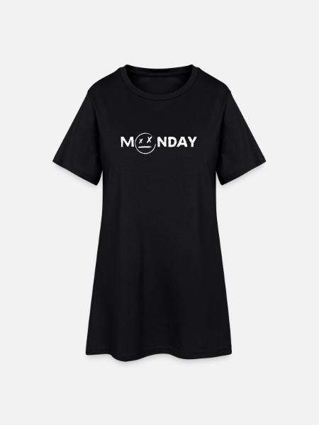« Je n’aime pas » les lundis - Robe T-shirt Femme - noir