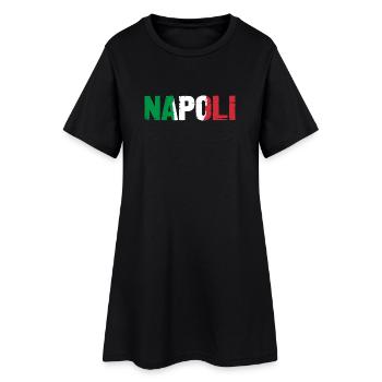 Napoli Neapel Italien - Frauen T-Shirt-Kleid - Schwarz - Vorne