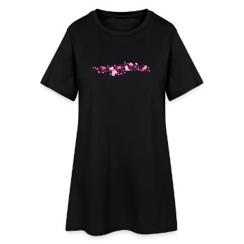 Pink Hearts Love Connection - Women’s T-Shirt Dress - black - Front