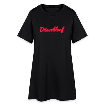 Düsseldorf Script Stadtlogo - Frauen T-Shirt-Kleid - Schwarz - Vorne