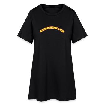 STRANDKLAR - Frauen T-Shirt-Kleid - Schwarz - Vorne
