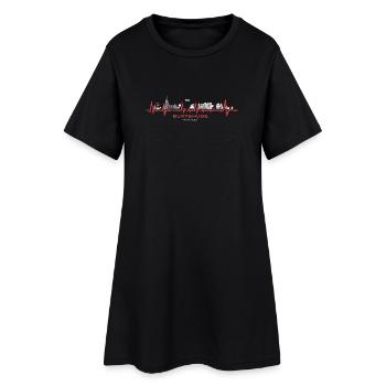 Buxtehude - Stadt / Hase und Igel - Frauen T-Shirt-Kleid - Schwarz - Vorne