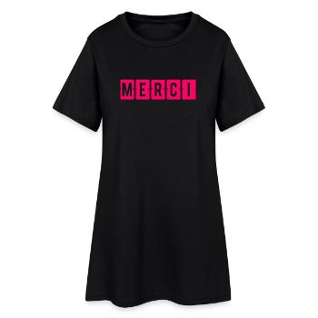 MAÎTRESSE. MAITRE. MERCI. MERCI MAÎTRESSE - Robe T-shirt Femme - noir - Devant