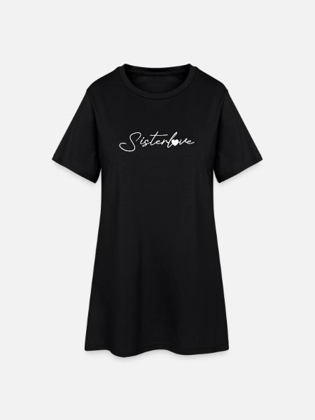 Sisterlove blanc - Robe T-shirt Femme - noir