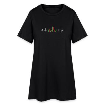 Battement de cœur du marché boursier EKG actions forex trading - Robe T-shirt Femme - noir - Devant