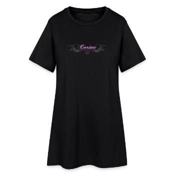 Corina - Robe T-shirt Femme - noir - Devant