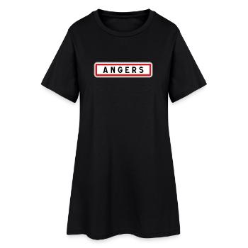Panneau d'entrée de ville de Angers Maine-et-Loire - Robe T-shirt Femme - noir - Devant