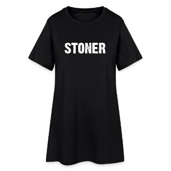 Stoner-Musik-Logo-Design - Frauen T-Shirt-Kleid - Schwarz - Vorne
