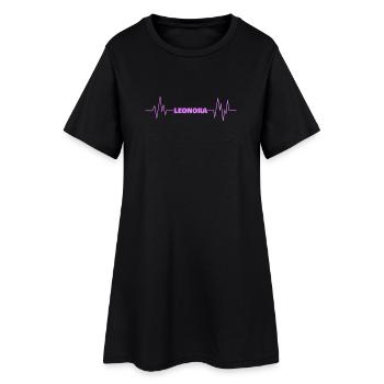 Leonora as a given name - Women’s T-Shirt Dress - black - Front