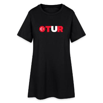 Turquie - Robe T-shirt Femme - noir - Devant