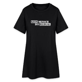 Personne n’est illégal - Migration - Illégalité - Robe T-shirt Femme - noir - Devant