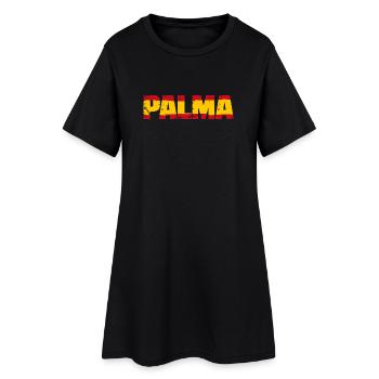 Drapeau de Palma, Espagne - Robe T-shirt Femme - noir - Devant