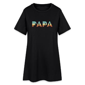 Papa Vintage Fishing Dad Angler Gift - Women’s T-Shirt Dress - black - Front