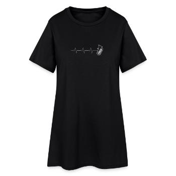 My heart beats for the tuba | ZiachON! - Women’s T-Shirt Dress - black - Front