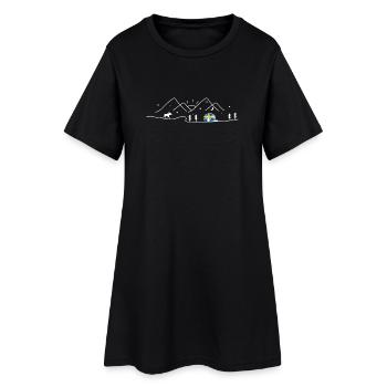 Suède Camping Caravan Sverige Design - Robe T-shirt Femme - noir - Devant