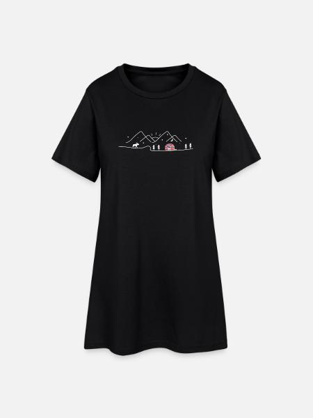 Norvège Camping Caravane Norvège Design - Robe T-shirt Femme - noir