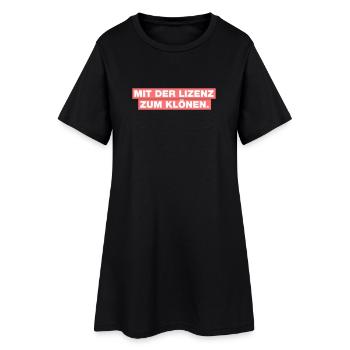 Avec la licence de clonage - Robe T-shirt Femme - noir - Devant