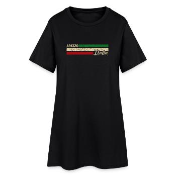 Italia - Arezzo - Italien - Italy - Robe T-shirt Femme - noir - Devant