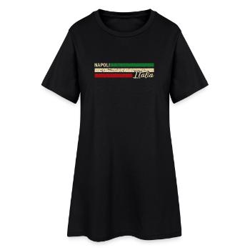 Italia - Napoli - Neapel - Italien - Italy - Frauen T-Shirt-Kleid - Schwarz - Vorne