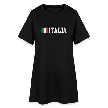 Drapeau de l’Italie - Robe T-shirt Femme - noir - Devant