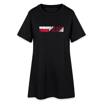 Drapeau de la Pologne Typographie audacieuse - Robe T-shirt Femme - noir - Devant