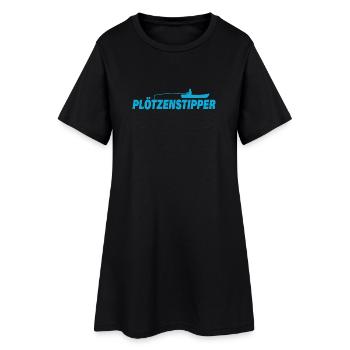 PLÖTZENSTIPPER - Frauen T-Shirt-Kleid - Schwarz - Vorne