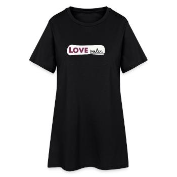 L’amour règne - Spruch Handlettering - Robe T-shirt Femme - noir - Devant