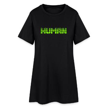 HUMAIN Neon Pixel Glitch - Robe T-shirt Femme - noir - Devant