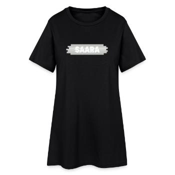 Nom Saara - Robe T-shirt Femme - noir - Devant