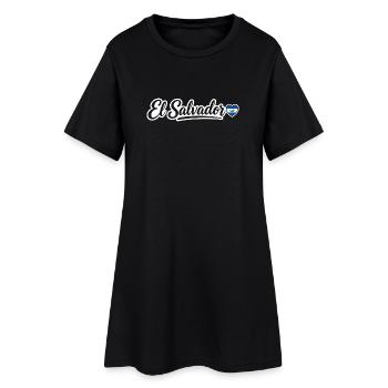 Écriture salvadorienne avec cœur de drapeau patriotique - Robe T-shirt Femme - noir - Devant