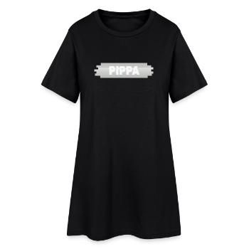 Geburtstag Pippa - Frauen T-Shirt-Kleid - Schwarz - Vorne