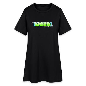 Fumez de l’herbe tous les jours - Robe T-shirt Femme - noir - Devant