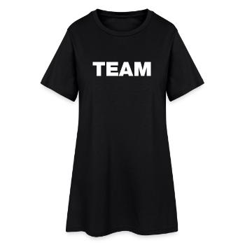 Équipe (blanc) - Robe T-shirt Femme - noir - Devant