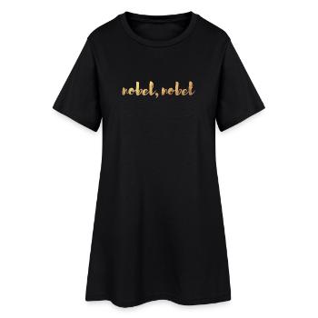 Noble Deluxe Gold Luxe Luxe Exclusif Cool Dictons - Robe T-shirt Femme - noir - Devant