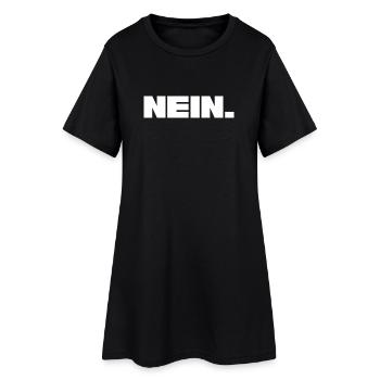 Nein. - Frauen T-Shirt-Kleid - Schwarz - Vorne