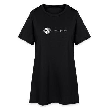 Anneau audio à ondes pulsées - Robe T-shirt Femme - noir - Devant