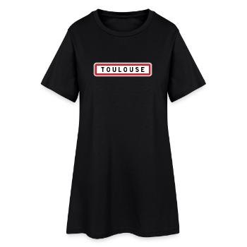 Panneau d'entrée de ville de Toulouse, Haute-Garon - Robe T-shirt Femme - noir - Devant