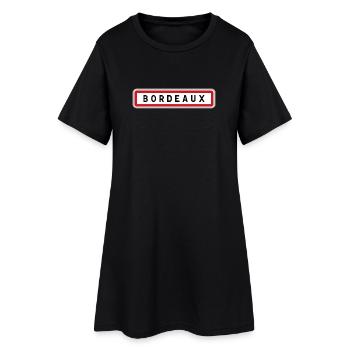 Panneau d'entrée de ville de Bordeaux, Gironde - Robe T-shirt Femme - noir - Devant